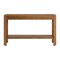 Alaterre Furniture Fluted Solid Wood Console Table 56 in Modern Entryway Table with Storage Shelf AFTBL-007 - alternate 1