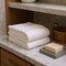 Homeroots Set of Two White Turkish Cotton 13" X 13" Quick Dry Terry Cloth Washcloths, 2PK 700320 - alternate 4