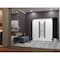 Vdomdoors Aluminum Double Doors Dekton 0163 Venezia Noce 1 Sidelight Entry Door Painted (W86xH96) Left hand I DEKTON0163DEXD-VEN-W72+14xH96-LH-I - alternate 4