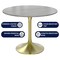 Leisuremod Round 35.43 in W, 29.34 in L, Sintered Stone/Stainless Steel, White VT20BG-36WS - alternate 8