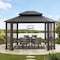 Sunjoy 11 ft. x 13 ft. Octagon Gazebo with Steel Roof and Ceiling Hook A102018600 - alternate 5
