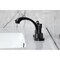 Kingston Brass Widespread Bathroom Faucet with Knurled Handle and Brass Pop-Up, Matte Black KS4940KNL - alternate 6