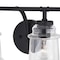 Vaxcel Toledo 4 Light Black Industrial Bathroom Vanity Fixture Clear Glass W0351 - alternate 9