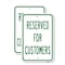 Signmission Reserved For Customers, 18'' X 24'' 2 Signs, Heavy Gauge Aluminum, 2PK A-1824-2PACK-24804 - alternate 1