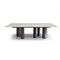 Homeroots 108" White and Black Marble and Stainless Steel Dining Table 718891 - alternate 1