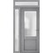 Vdomdoors Front Exterior Prehung FiberGlass Door Frosted Glass / Manux 8422 Grey Ash / Sidelight and Transom MANUX8422EXD-SS-W36+14 x H80+14-LH - alternate 6