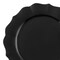 Smarty Had A Party 7.5" Black Round Lotus Plastic Appetizer/Salad Plates, 120PK 8857-BK-CASE - alternate 7