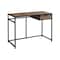 Homeroots 42" Brown and Black Wood and Metal Sled Computer Desk 489825 - alternate 1