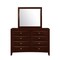 Homeroots 54" Cherry Solid Wood Eight Drawer Double Dresser 384021 - alternate 1