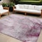 Homeroots 8' X 10' Pink Abstract Washable Non Skid Indoor Outdoor Area Rug 559601 - alternate 1
