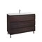 Homeroots 48" Dark Brown Wood Freestanding Bathroom Vanity With White Sink And Three Drawers 624169 - alternate 1