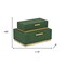 Homeroots Set of Two Green And Gold Striped Nesting Storage Boxes With Lids, 2PK 712924 - alternate 10