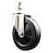Service Caster 5 Inch 316SS Hard Rubber Wheel Swivel 1/2 Inch Threaded Stem Caster SCC-SS316TS20S514-HRS-121315 - alternate 1