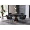 Leisuremod Round 60 in W, 29.5 in L, Glass/Steel, Black QRBL-60BL-G - alternate 3