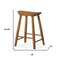Homeroots 25" Natural Solid Wood Backless Counter Height Bar Chair 632439 - alternate 5