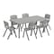 Flash Furniture 7 PC Plastic Activity Table and 6 Chairs Set, 10.5 inSeat Height-Soft Gray YU-YCX-0013-2-RECT-TBL-SFTGY-E-GG - alternate 8