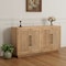 Homeroots 72in Natural Distressed Solid Wood Carved Geometric Sideboard with Four Doors 634317 - alternate 8