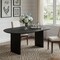 Homeroots 79" Walnut Solid Wood Double Pedestal Base Oval Dining Table 712145 - alternate 4