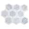Apollo Tile Gray 11x12 Bianco Carrara, Thassos Marble Polished Floor and Wall Mosaic Tile 4.34 sqft/case, 5PK APLDC88G27A - alternate 1