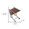 Homeroots 14" Brown and Silver Metal Writing Desk 469109 - alternate 5