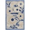Homeroots 3' X 4' Blue and Gray Floral Indoor Outdoor Area Rug 527642 - alternate 1
