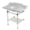 Kingston Brass 36-Inch Carrara Marble Console Sink with Acrylic Legs and Shelf, 8-Inch, 3-Hole LMS36MAB6 - alternate 1