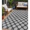 Homeroots 5' X 8' Charcoal And Ivory Polka Dot Washable Indoor Outdoor Area Rug 614888 - alternate 1