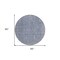 Homeroots 8' Denim Blue And Gray Round Oriental Washable Indoor Outdoor Area Rug 604715 - alternate 7