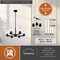 Vaxcel Maple Valley 6-Light Chandelier, Matte Black, Clear Ribbed Glass, 22-In. Wide H0326 - alternate 9