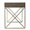 Homeroots 45" Gray and Gold Writing Desk With Two Drawers 402051 - alternate 1