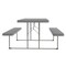 Flash Furniture Insta-Fold 6 Foot Granite Gray Indoor-Outdoor Picnic Table - Commercial Grade Foldable Steel Frame RB-EBB-3072FD-MND-GY-GG - alternate 6