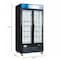 Koolmore 40 in. 33 Cu. Ft. Commercial Merchandiser Refrigerator with Swing Doors, LED Lighting in Black KM-MDR-2GD-33CSW - alternate 9