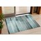 Homeroots 3' X 5' Teal Blue And Ivory Striped Washable Indoor Outdoor Area Rug 630999 - alternate 1