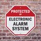 Signmission Protected By Electronic Alarm Syste, 6 Inch X 6 Inch, Plastic Sign OC-P-6-183 - alternate 6