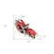 Homeroots 8" Red and Silver Metal Hand Painted Model Motorcycle Tabletop Sculpture 489416 - alternate 8
