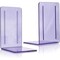 Acrimet Clear Plastic Bookends 1 Pair, Book Holder (Clear Purple), 2PK 290.5 - alternate 1