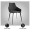 Leisuremod Sonnet Modern Dining Chair in Grey Leather and Iron Legs SC51GR - alternate 8