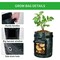 Ipower Potato Grow Bags 7 Gallon with Flap, Sturdy Handles and Harvest Windows, Green, 3PK GLGROWBAGWINDOWPE7X3 - alternate 5