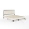 Martha Stewart Jett Queen Size Solid Wood Platform Bed w/Upholstered Base/Inset Paneled Headboard, Dark Brwn/Beige MG-0900271F-Q-DKBRN-BG-MS - alternate 8