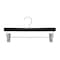 Nahanco 14in Low Gloss Black Wooden Skirt/Pant Hanger, 100PK 21214RC - alternate 1