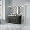James Martin Vanities Brookfield 60 in. Double Vanity, Black Onyx w/ 3 CM Victorian Silver Silestone Top 547-V60D-BKO-3VSL - alternate 6
