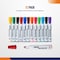 4Dock Low Odor Dry Erase Markers, Bullet Tip, Assorted Colors, 12PK WBP001 - alternate 3