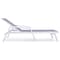 Leisuremod Marlin Patio Chaise Lounge Chair with Armrests in White Aluminum Frame, Dark Grey, 2PK MLAW-77DGR2 - alternate 10