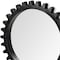 Homeroots 37" Round Black Metal Frame Wall Mirror 376396 - alternate 9