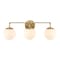 Jonathan Y Louis Parisian Globe 25" 3-Light Metal/Frosted Glass Modern Contemporary LED Vanity Light, Gold Paint JYL3536A - alternate 1