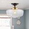 Jonathan Y Marfa 14" 1-Light Modern Farmhouse Schoolhouse Frosted Glass/Metal LED Semi Flush Mount, Oil Rubbed B JYL7517E - alternate 12