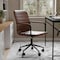 Martha Stewart Taytum Upholstered Office Chair in Saddle Brown/Oil Rubbed Bronze CH-142370-BR-BK-MS - alternate 8