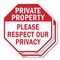 Signmission Private Property Please Respect Our, 10 inch X 10 inch, Plastic Sign, 2PK OC-P-2PACK-10-149 - alternate 1