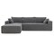 Homeroots 72" Gray Fabric Modular Sleeper Sofa 568307 - alternate 16