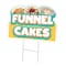 Signmission Funnel Cakes Die Cut Yard Sign & Stake outdoor plastic coroplast window, C-DC-1824-DS-Funnel Cakes19 C-DC-1824-DS-Funnel Cakes19 - alternate 1